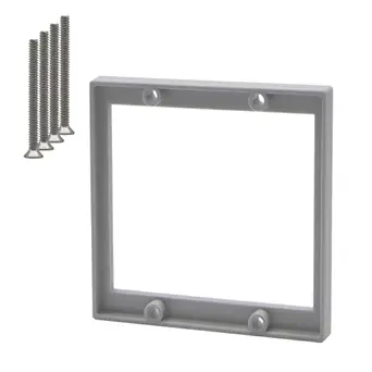 Double Gang Receptacle Outlet Box Extenders 1/4",Include 4Screws (6-32 x 1.25),Outlet Box Extender for Electrical Outlet Box & Electrical Outlet Switches, Gray (Pack of 1)