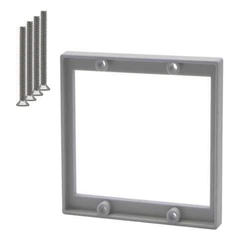 Double Gang Receptacle Outlet Box Extenders 1/4",Include 4Screws (6-32 x 1.25),Outlet Box Extender for Electrical Outlet Box & Electrical Outlet Switches, Gray (Pack of 1)