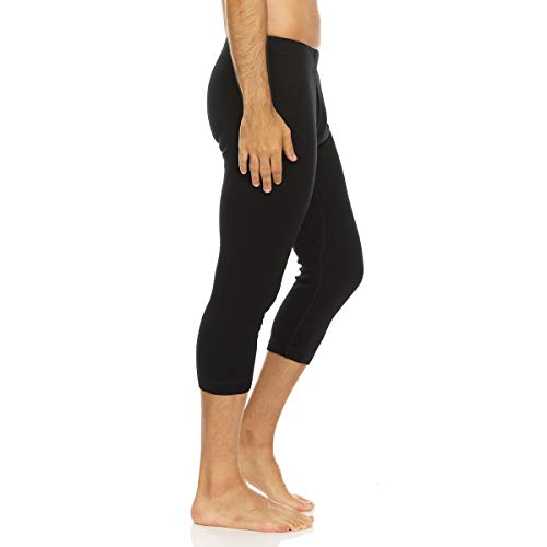 Merino Wool Three Quarter Skiing Base Layer Pants - Men's Thermal Bottoms3