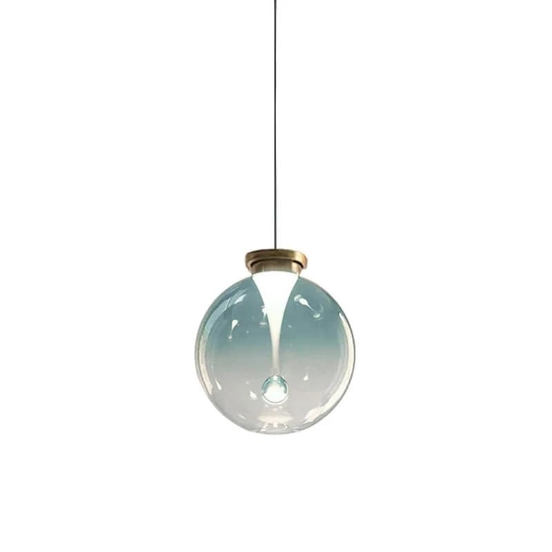 Lustre goutte de pluie bleu 200mm pour illuminer votre chambre et restaurant