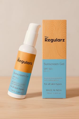 The Regularz Mineral Sunscreen SPF 50 | Lightweight Gel, Water-Resistant, No White Cast, Blue Light & Broad Spectrum UV Protection | Suited for Oily & Sensitive Indian Skin, PA+++