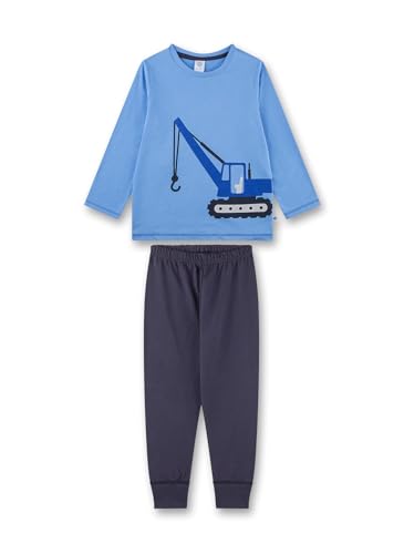 Sanetta Jungen-Schlafanzug lang blau | Hochwertiger und bequemer Schlafanzug aus Baumwolle für Jungen. Pyjamaset für Jungen 104