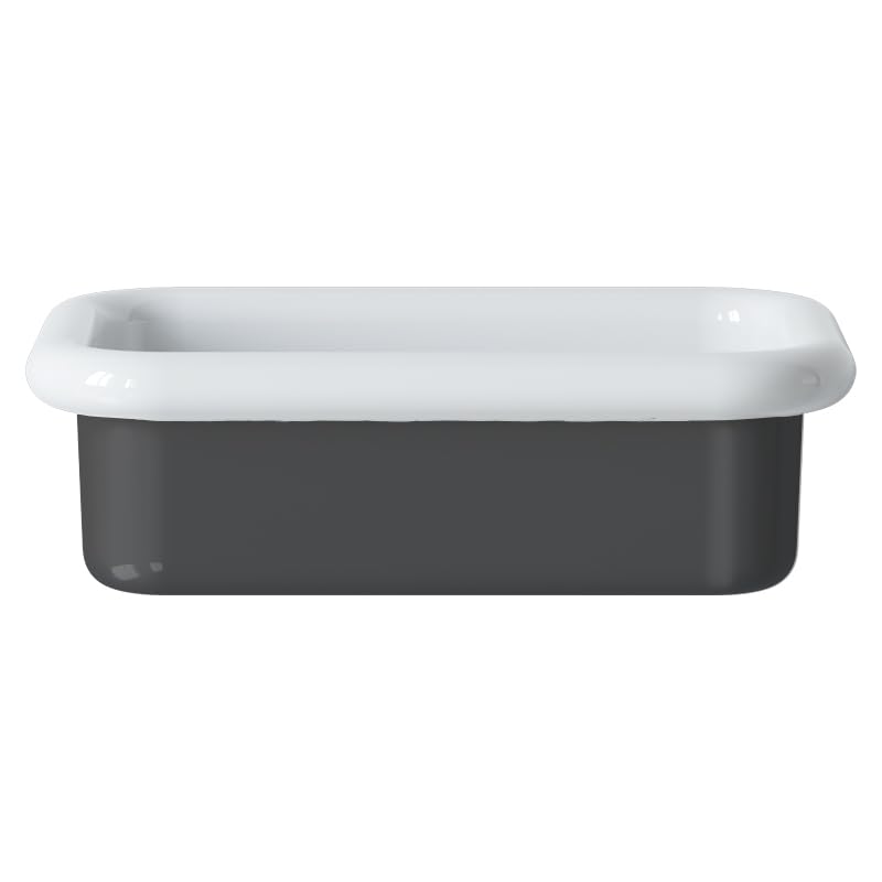 Lavabo retro de cerámica de 60 cm – True Colors Lite – Gris oscuro brillante