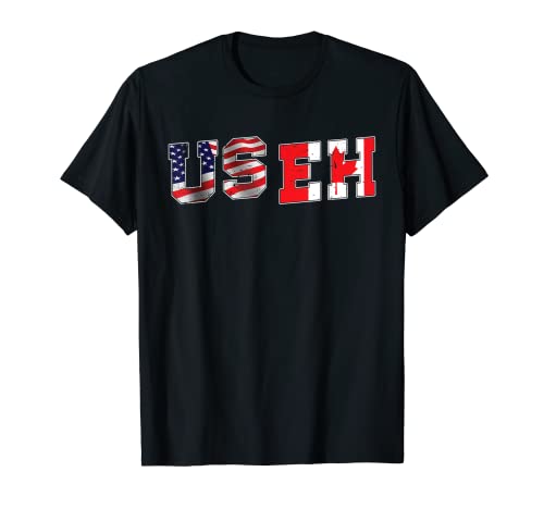 USEH Shirt Funny Canadá America Flag Hockey Meme cita Camiseta