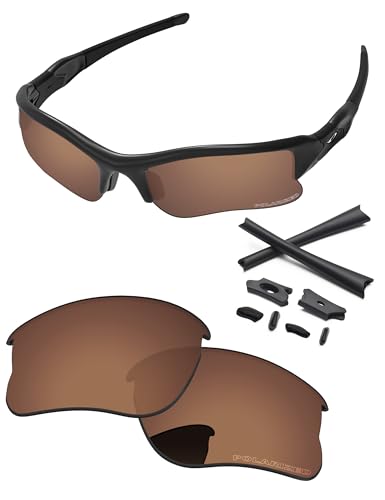 Image of Replacement Lenses & Rubber Kits for Oakley Flak Jacket XLJ OO9009 63mm - Precision Fit, UV Block, Impact Resistant