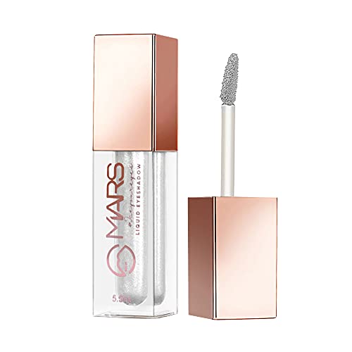 Image of MARS Metallic Liquid Glitter Eyeshadow | Waterproof & Highly Pigmented | Smooth Glide Formula (5.5ml) (01-Moon Glow)
