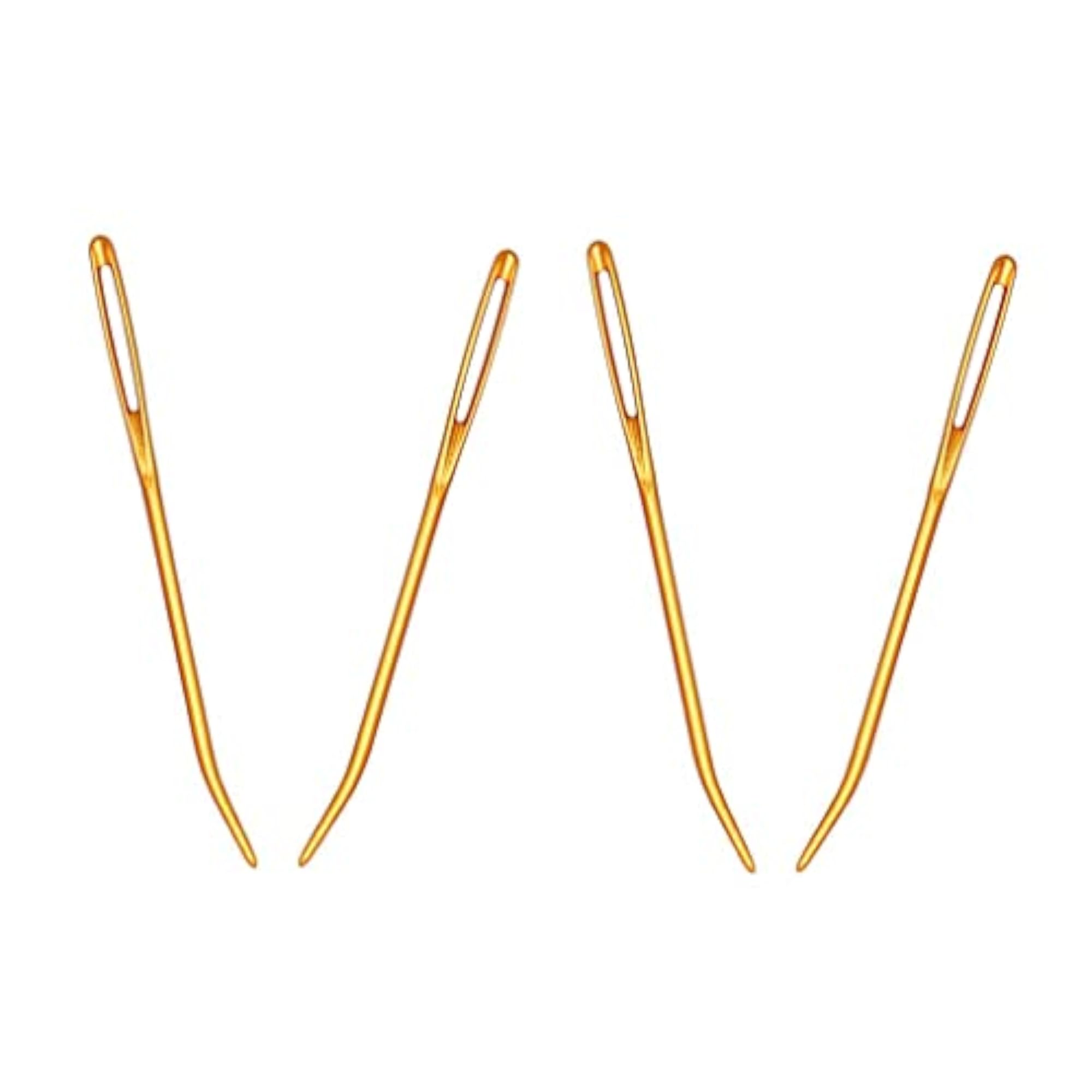 4pcs Aluminium Large-Eye Bent Tip Tapestry Needles
