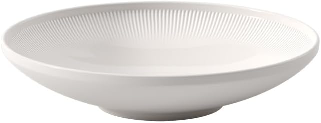 Villeroy & Boch Afina Medium Sized Bowl for Salads and Pasta, Premium Porcelain, Made in Germany, Dishwasher and Microwave Safe, 9.75 x 2.25 in, Stackable, White image 5
