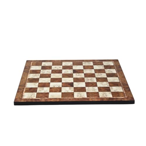 Échiquier design moka 35 cm en bois contemporain pour salon