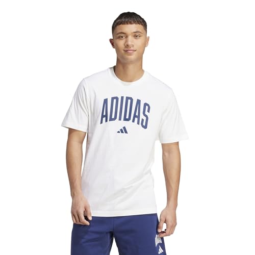 Adidas Men's Collegiate Lineage Graphic T-Shirt, White, Large