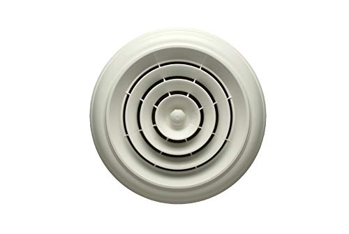 Quick Connect Ht-Ccg6B-R1D Round Capital Crown Ceiling Diffuser And 6-Inch Boot With Rotary Damper, White #TOP4