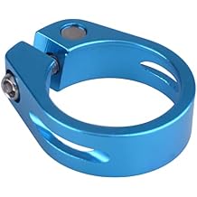 Azarxis Bike Seat Post Clamp Aluminum Alloy Quick Release Bicycle Seatpost Tube Tightener Clip 28.6mm, 31.8mm, 34.9mm for Mountain, Road, Fixie, Track, Folding, DH, MTB, BMX Bikes Gear