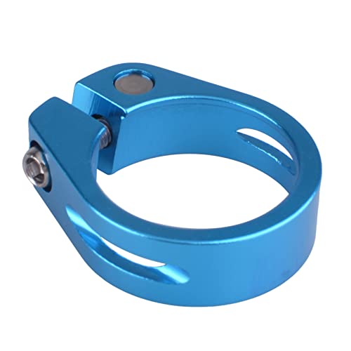 Azarxis Abrazadera de Poste de Asiento de Bicicleta 31,8mm 34,9mm Clip de Tubo de Asiento de Aleación de Aluminio Tija de Sillín de Liberación Rápida para Bicicleta de Montaña (Azul, 34.9mm)