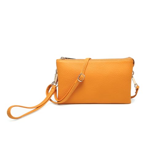 Image of JEN & CO. Riley Crossbody Bags for Women Vegan Leather Wristlet Clutch Wallet Purses Handbags with 2 Straps