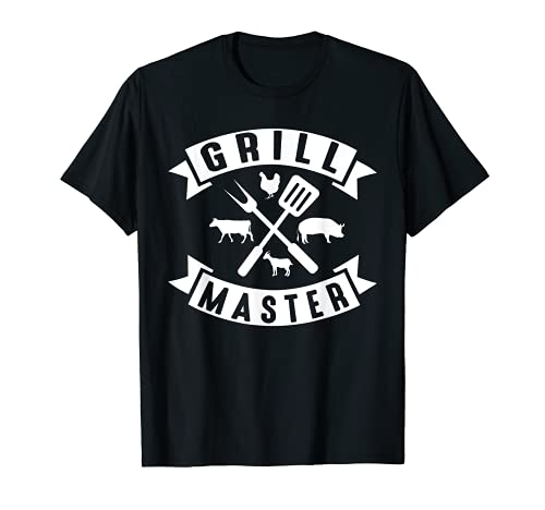 Grill Master's Parrilla Sartén Cocina Chef Barbacoa Barbacoa Carne Camiseta