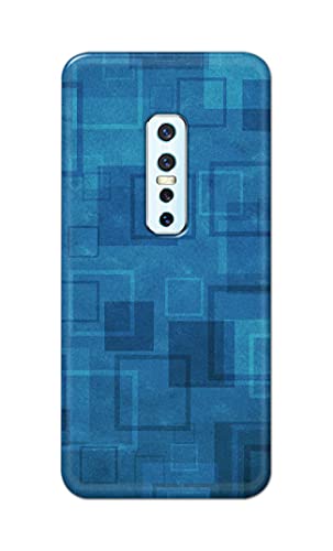 Image of Printed Hard Back Cover Case for Vivo V17 Pro Back Cover (Plain Azure Blue) -1302