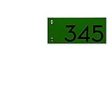  Moderne Hausnummern, Grün Aluminium mit schwarzem Acryl - zeitgenössische Hausadressschilder - Zeichen-Plakette - Türnummer