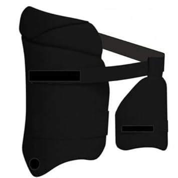 HTM Pro Cricket Thigh Combo Guard - Ultimate Set of Thigh Pad & Inner Pad for Right Hand (Black), (Size- Men's)