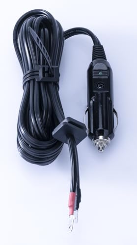 Image of Electric Cooler 12V Car Power Cord 8 ft with Fuse Compatible with Coleman 12V /24V Car Refrigerator Cooler, DC 12 Volt Plug in Car Thermoelectric Cooler Power Cord 16AWG