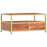 Requiere montaje: sí Red Cup Living vidaXL - Mesa de centro (90 x 50 x 40 cm, madera de acacia maciza)