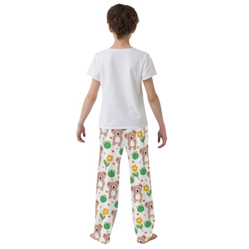 Lovely Koala Frog Boys Long Pants Soft Trousers Elastic Waist Kids Lounge Bottoms with Pockets S-XL3