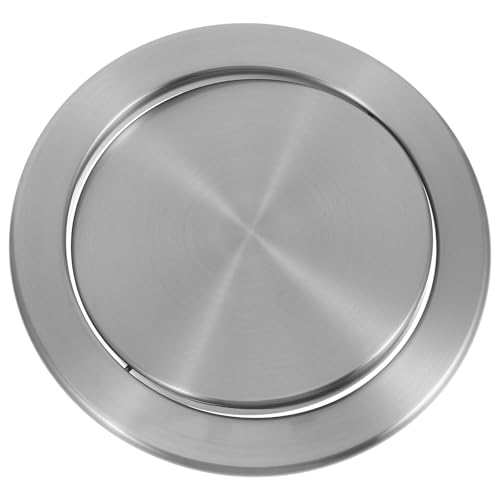 OSALADI Tapa Abatible Empotrada para Cubo de Basura Acero Inoxidable 430 Redonda 193-23 CM Resistente Corrosión y Arañazos para Encimera de Cocina y Baño
