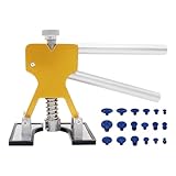 QKDS Paintless Car Dent Puller Kit, Dent Repair Kit, Golden Dent Remover Tool Lifter with 18 PCS Dent Puller Tabs for Auto Body Dents for Auto Hail Damage Repair & Other Metal Surface