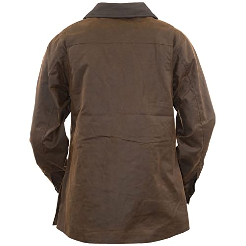 Outback Trading Company Women's Gidley Durable Casual Waterproof 2-Way Zipper Nubuck Collar Jacket with Pockets3