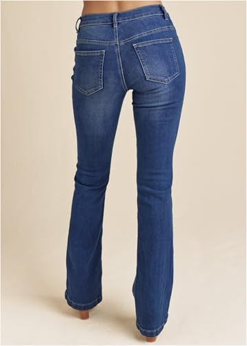 VENUS Womens Halle Bootcut Jeans - 12L, Dark Wash3