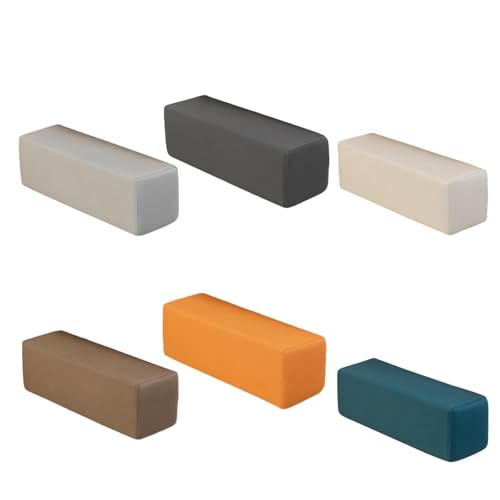 Image of ATORSE Side Arm Rest Pillow Rectangular High Density Foam Armrest for Couch Bed Car Light Gray