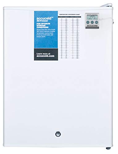 Image of Summit Appliance FS30LPLUS2 Accucold Compact All-Freezer, 1.8 cu.ft Capacity, Manual Defrost, Wire Shelving, Adjustable Thermostat, Buffered Temperature Probe, NIST Calibrated Thermometer