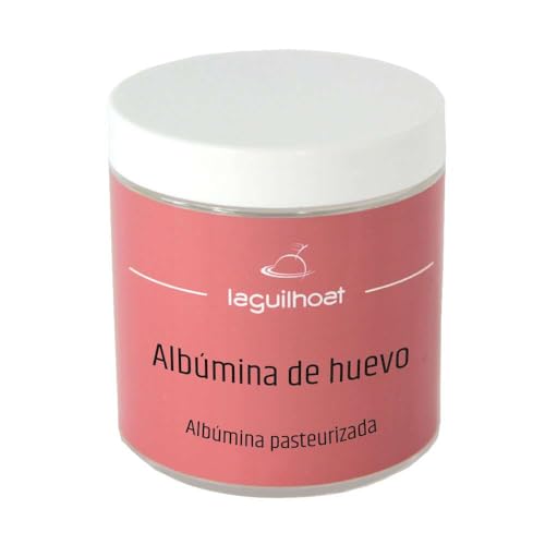 Albúmina en polvo pasteurizada 80 g (pack de 2 unidades) clara de huevo deshidratada para merengue macarons espumas repostería frasco hermético sin gluten