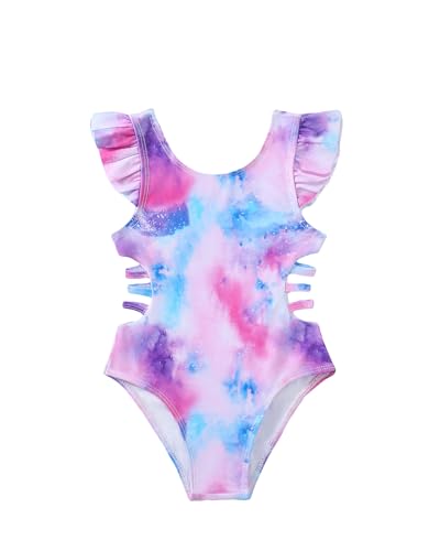 Image of Mioglrie Toddler Baby Swimsuit Girl Bathing Suit Girl 2T 3T 4T 5T 6T Girls One Piece Swimsuits Color Block Swimwear