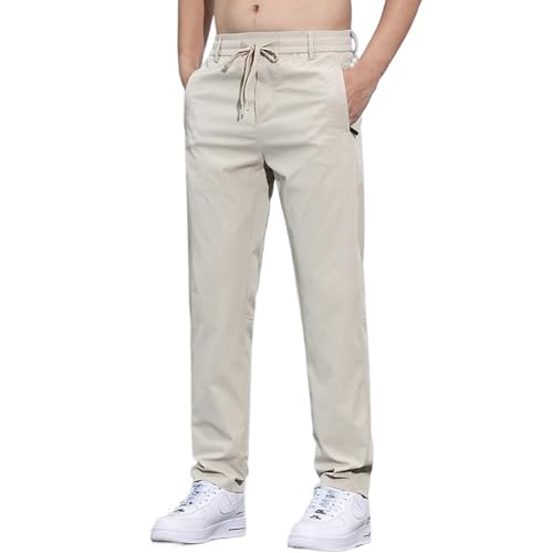 Meshirons - Ice Silk Mesh Panel Casual Pants, Mens Pants, Quick Drying with Ventilation