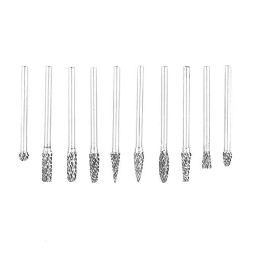 Set de 10 fresas rotativas de carburo de tungsteno miniatura 6