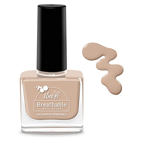 IBA Nail Color Polish Breathable Air Water Permeable Halal Wuzu Friendly (B01 Toasted Almond)