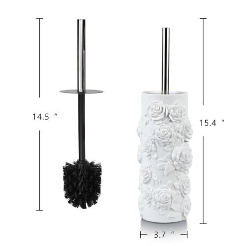 Image of Toilet Brush and Holder Set for Bathroom, Stylish and Durable Cleaning Tool with Modern Design, Compact for Efficient Cleaning