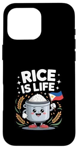 Funny Rice Is Life ���킢�� �[�l�� �N�b�J�[ �X�}�z�P�[�X iPhone 16 Pro Max �p