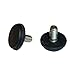 Stainless Steel -Screw in Feet Glide Leveler for Patio Furniture | Black | Quantity of 16 (5/16"-18 Thread)