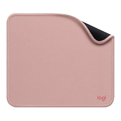 Logitech Mouse Pad - Studio Series, Computer-Mauspad mit Anti-Rutsch-Gummiboden, Leichtes Gleiten, Spritzwassergeschützt, Langlebige Materialien, Tragbar, Frisches, modernes Design - Rosa Cover