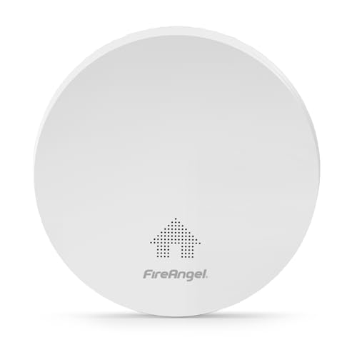FireAngel FA6629S Ultra Slim Smoke Alarms for Home, 10-Year Battery Smoke Alarm, Optical Smoke Detector Fire Alarm, 115 mm x 23.5 mm, White, 1-Pack