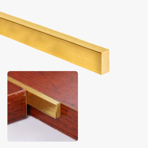 Tira de Umbral Tira de Transición de Umbral de Latón Macizo, Tiras de Relleno de Huecos para Pisos de Madera/Azulejos/Laminados/Mármol, Barra de Moldura de Transición Suave para El Hogar/Oficinas(0.3c