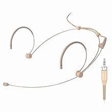 PREMIUM HEADSET MICROPHONE - Slim Dual Earhook Face Mic Provides Dependable, Professional Sound Quality; Comfortable & Durable, Perfect for All Kinds of Live Performances & Productions. CRYSTAL-CLEAR VOICE & SOUND - Powerful, High Sensitivity Headwor...