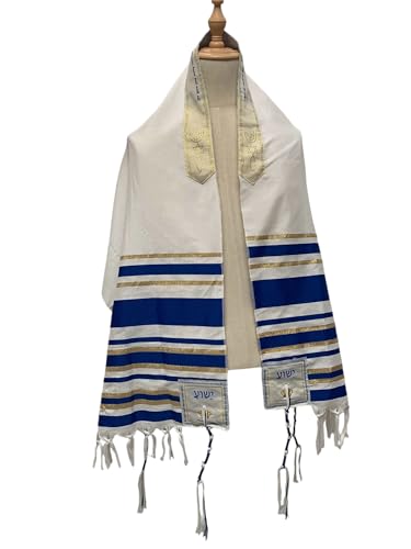 Bethlehem Gifts TM Authentic Messianic Jewish Christian Tallit Prayer Shawl from Israel (Blue)4