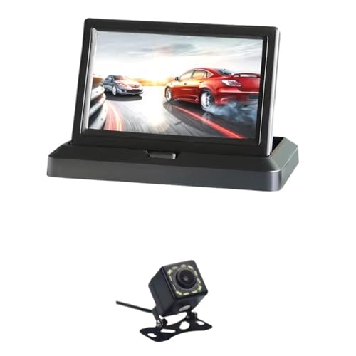 Caméra de recul numérique écran LCD 5" avec vision nocturne 12 LED pour auto