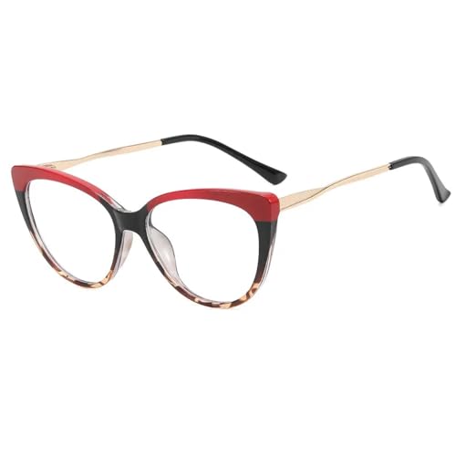 Monture lunettes œil de chat dégradé de couleur vintage pour femme avec cadre à ressort