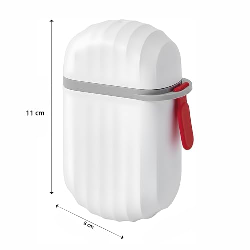 Image of Wall Mounted Soap Box with Flip Cover and Drain Tray | Detachable Inner Support | Adhesive Sticker Installation | ABS Soap Holder for Bathroom (Soap Dish Box)