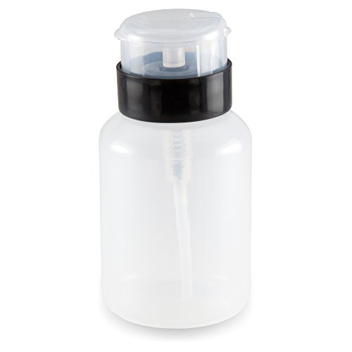 Preisvergleich Produktbild Dispenser 150 ml Pumpflasche (leer) schwarz-transparent für Cleaner, Nagellackentferner u.a.