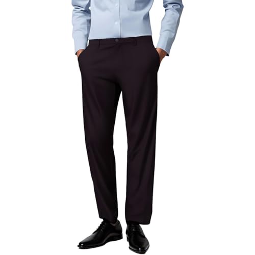 Calvin Klein Mens Jerome Checkered Dress Pants Purple 32/323