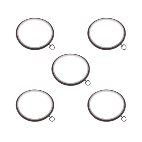Cercles à broder en bois 19cm lot tambour point de croix tissu aïda